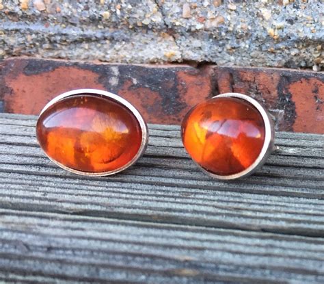 vintage amber earrings